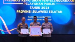 Polres Jeneponto Raih Predikat Kepatuhan Pelayanan Publik 2024