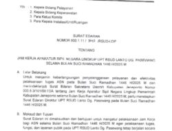 Tindaki SE di Bulan Ramadhan 2025, UPT RSUD Lanto Dg Pasewang Tetap Beri Pelayanan dengan Baik