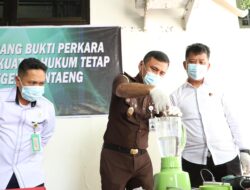 Kejaksaan Negeri Bantaeng Musnahkan Barang Bukti Tindak Pidana