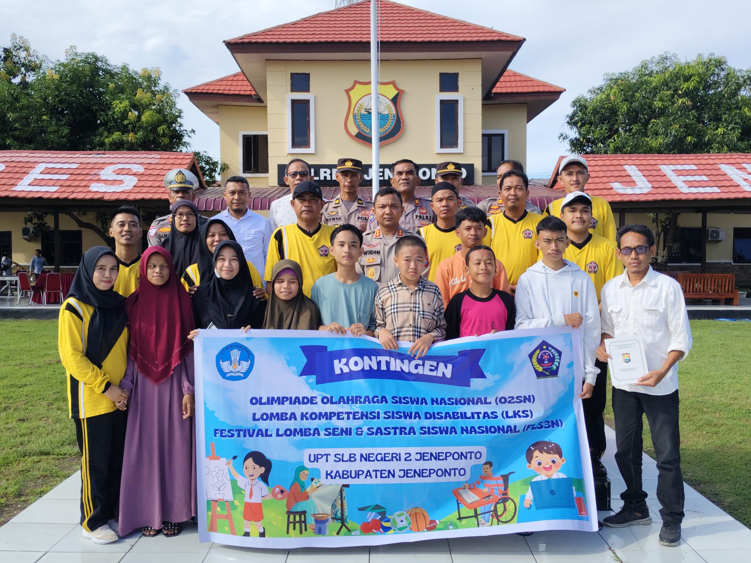 Siswa SLB Jeneponto Ikuti Lomba Antar Sekolah Disabilitas di Bulukumba, Kapolres Harapkan Ini!