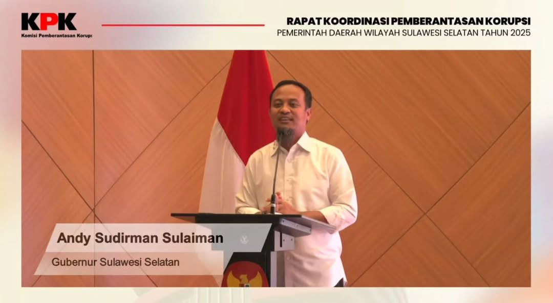 KPK Apresiasi Gagasan Antikorupsi Gubernur Sulsel di Rakor 2025