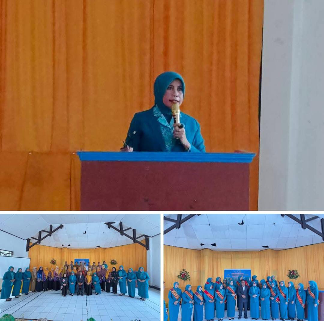 Ketua TP PKK Kecamatan Lantik TP PKK Desa  dan Kukuhkan Bunda Paud 