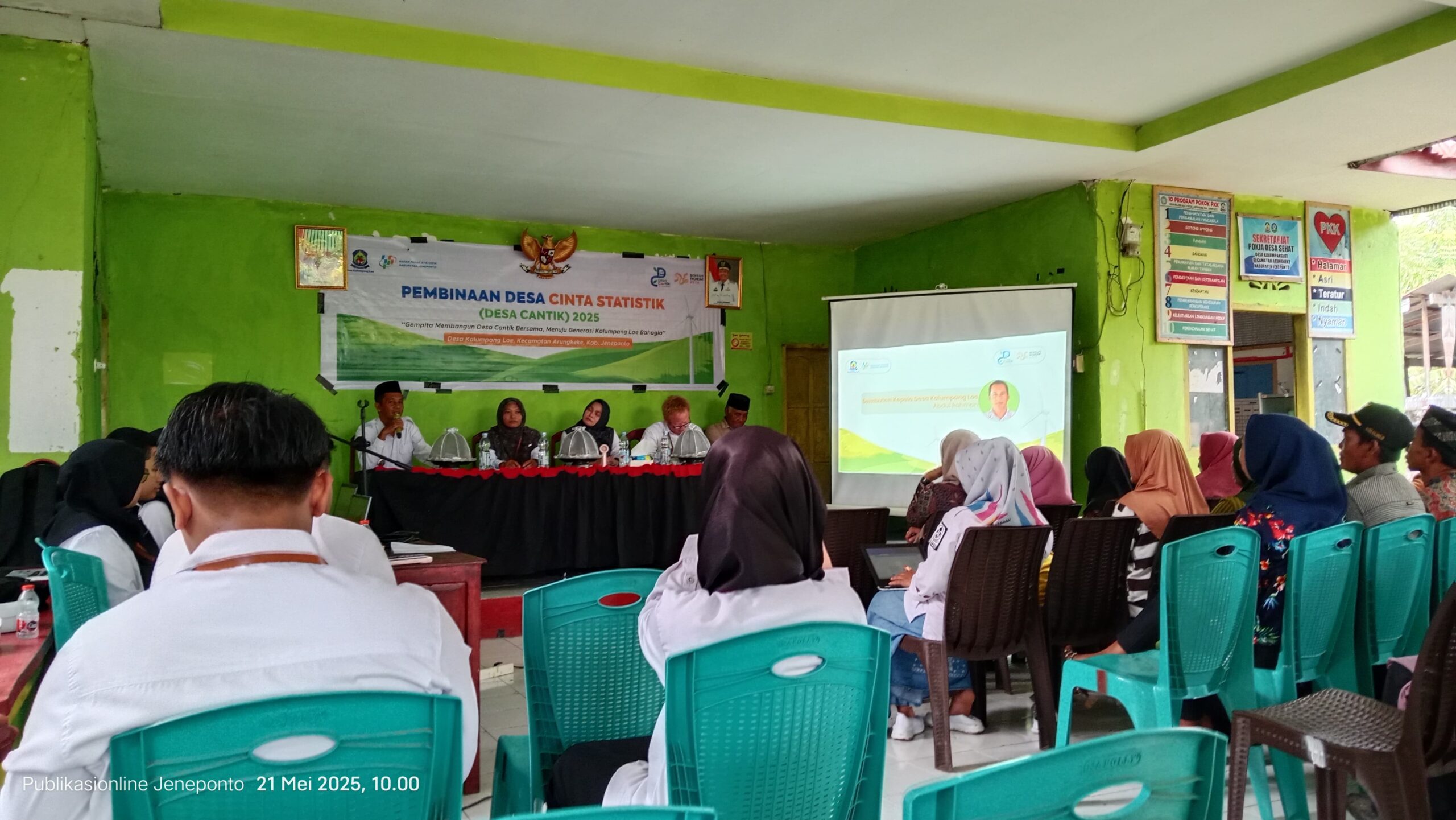 Tindak Lanjuti Program ‘Desa Cantik’, Kades Kalumpangloe Jeneponto Beri Apresiasi