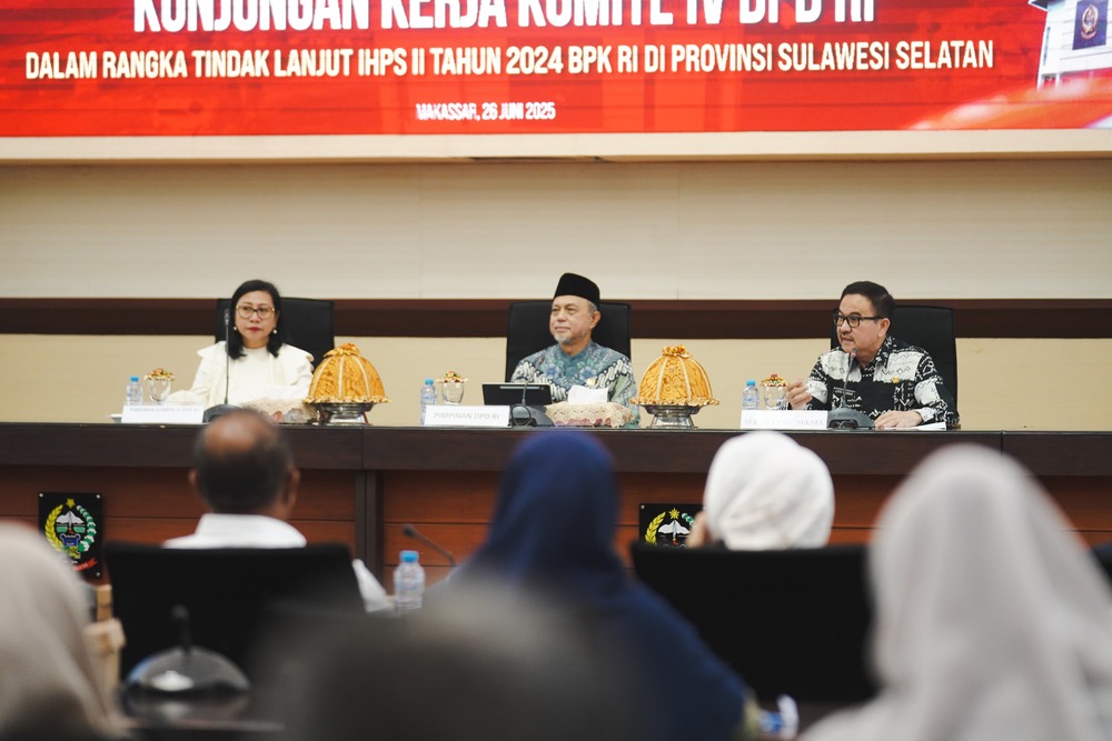DPD RI Kunjungi Sulsel, Bahas Strategi Pengawasan dan Pengelolaan Keuangan