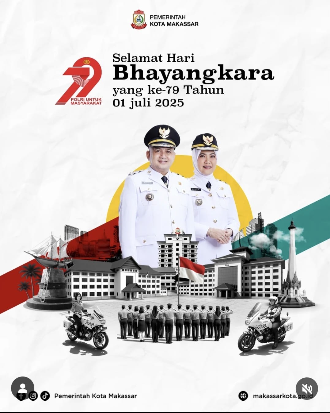 Hari Bhayangkara ke-79, Munafri Arifudin: Terus Bersinergi untuk Kota Makassar yang Aman dan Nyaman
