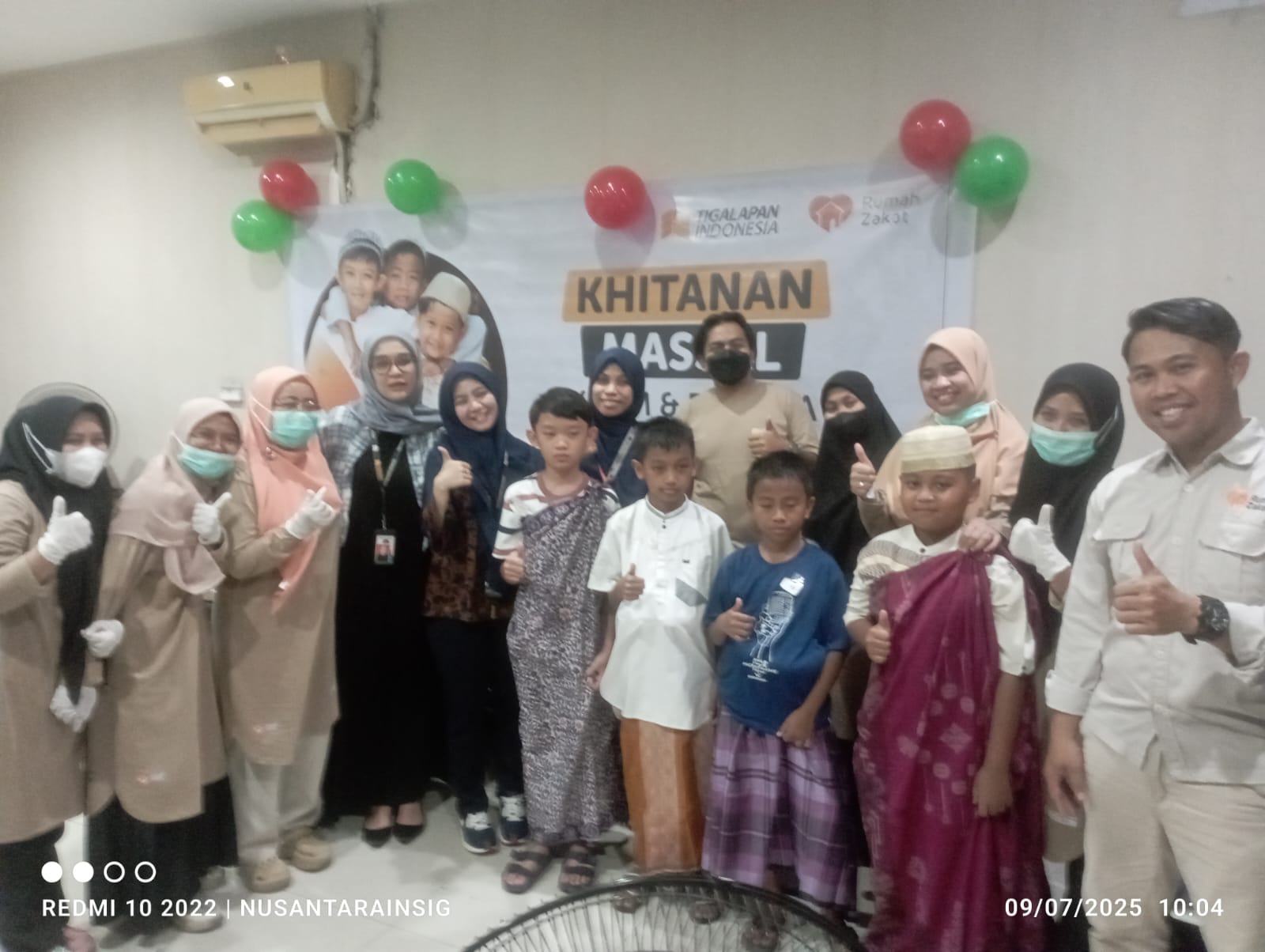 Khitanan Massal Gratis untuk 50 Anak, Rumah Zakat Sulsel Berkolaborasi dengan TIGALAPAN INDONESIA
