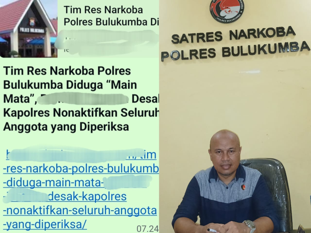 Kasat Narkoba Polres Bulukumba Bantah Dugaan Praktik “86”