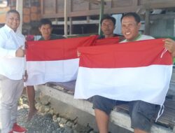 DPC Bersama Tidar Gerindra Bagikan Ribuan Bendera Merah Putih ke Pelosok di Jeneponto