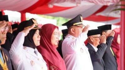 Munafri–Aliyah dan Ketua TP PKK, Hadiri Upacara Kemerdekaan ke-80 RI di Tingkat Provinsi Sulsel