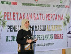Peletakan Batu Pertama Masjid Al-Hafidz: Aliyah Mustika Ilham Apresiasi Inisiatif Alumni Fakultas Pertanian Unhas
