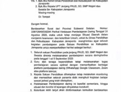 Disdikbud Jeneponto: Untuk Sementara Seluruh Satuan Pendidikan Pembelajaran Daring