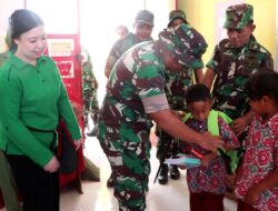 Kodim 1425/ Jeneponto Hadirkan Kebahagiaan Untuk Anak di Pulau Libukang
