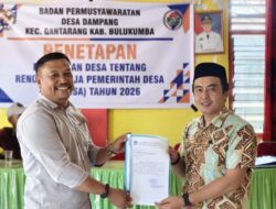 Penetapan Peraturan Desa RKPDes Tahun Anggaran 2026 Desa Dampang