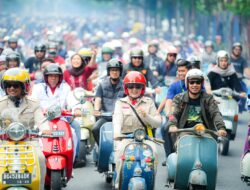 Gubernur dan Wagub Sulsel Kompak Naik Vespa, Tanam Tabebuya Sepanjang CPI”