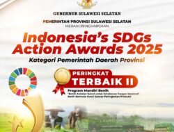 Prestasi Sulsel: Program Mandiri Benih Diganjar SDGs Action Awards 2025