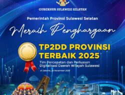 Gubernur Sulsel: Penghargaan TP2DD 2025 Jadi Motivasi Kita Terus BeKerja