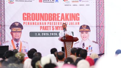 Perkuat Akses Makassar-Sinjai, Gubernur Sulsel Lakukan Ground Breaking di Bone