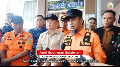 Gubernur Sulsel Bersama Menhub dan KaBasarnas Tinjau Posko Pencarian Korban Pesawat