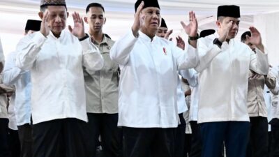 Presiden Prabowo Subianto Salat Idulfitri di Aceh Tamiang, Tunjukkan Kepedulian bagi Warga Terdampak Bencana