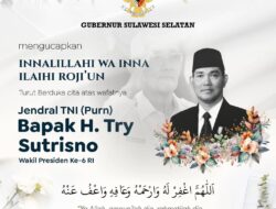 Gubernur Sulsel Sampaikan Duka Cita atas Wafanya Wapres ke-6 RI Try Surtrisno