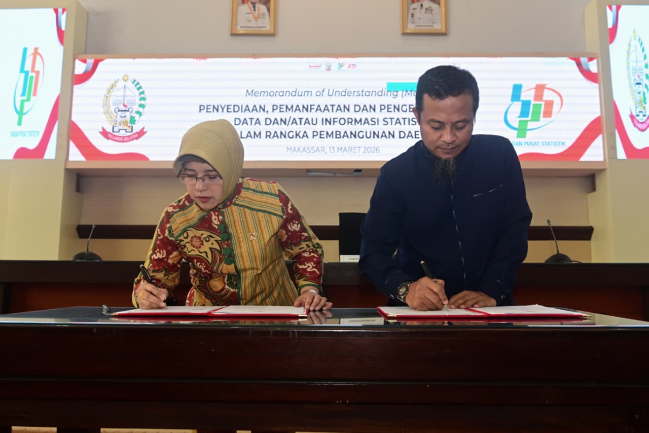 MoU dengan BPS, Pemprov Sulsel Perkuat Data Statistik untuk Kebijakan