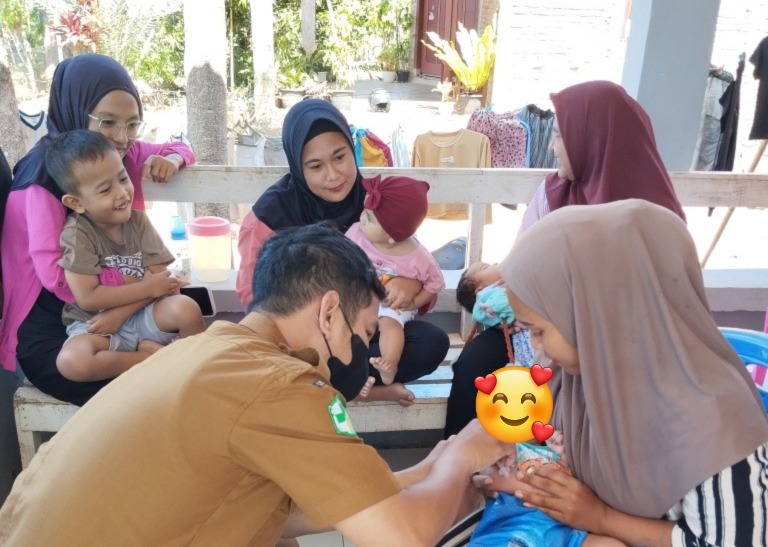 Bangkit Lindungi Generasi, Puskesmas Sinoa Gelar Imunisasi Rutin