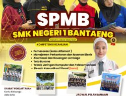 SPMB 2026/2027, SMKN 1 Bantaeng Buka Jurusan Baru DKV dan Targetkan 525 Siswa
