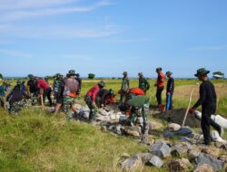 Percepat Akses Petani, Satgas TMMD 128 Jeneponto Gotong Royong Bangun Jalan Dua Desa