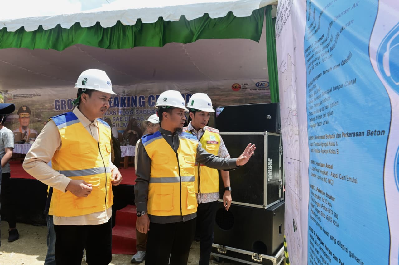 Gubernur Sulsel Groundbreaking Jalan Sabbang-Tallang-Sae, Akses Menuju Seko Terus Dikebut