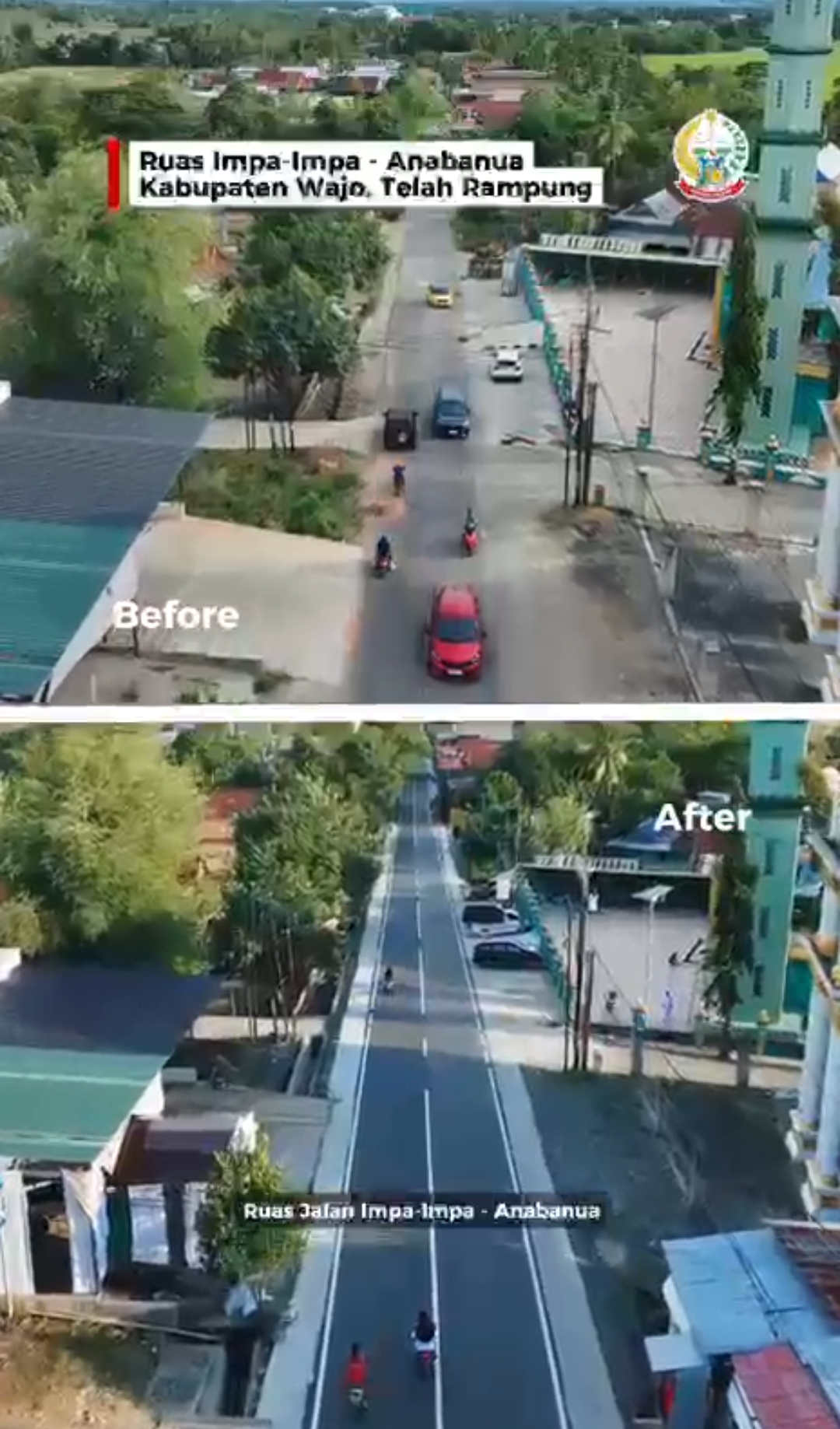 Ruas Jalan Impa-Impa – Anabanua di Wajo Mulus, Gubernur Sulsel: Mobilitas Warga Kian Lancar