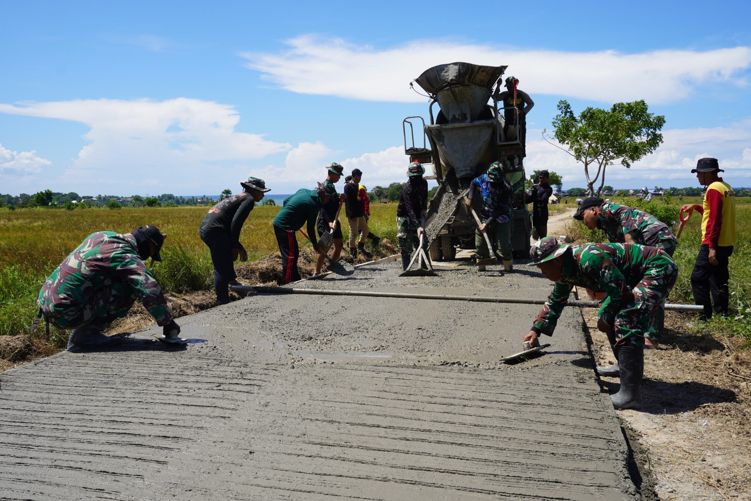 Satgas TMMD 128 Jeneponto Terus Genjot Pembagunan Jalan Desa