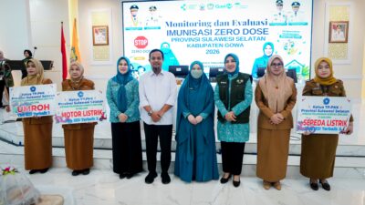 Keberhasilan Program Zero Dose Dipuji Ketum TP PKK Pusat, Gubernur Sulsel: Bukti Kerja Seluruh Tim hingga ke Desa