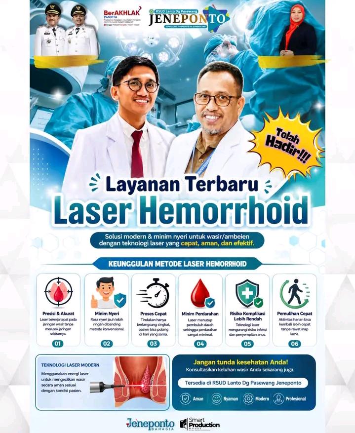 RSUD Lanto Dg Pasewang Jeneponto Bakal Hadirkan Layanan Kesehatan Laser Hemorrhoid