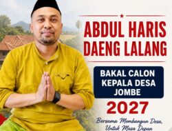 Abdul Haris Siap Maju Calon Kades Jombe 2027, Usung Program Pertanian, Infrastruktur dan Lapangan Kerja