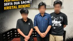 Tiga Terduga Pelaku Narkoba Diciduk, Polisi Sita Dua Sachet Sabu