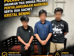 Tiga Terduga Pelaku Narkoba Diciduk, Polisi Sita Dua Sachet Sabu