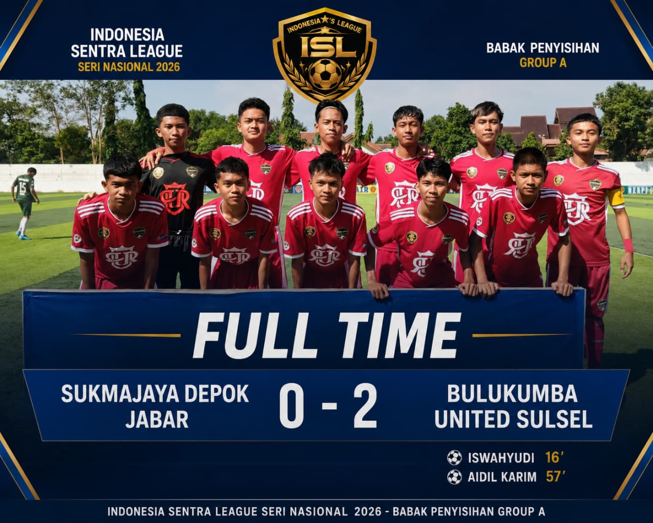 Taklukkan Sukmajaya Depok FC 2-0, Bulukumba United Raih Tiga Poin Perdana