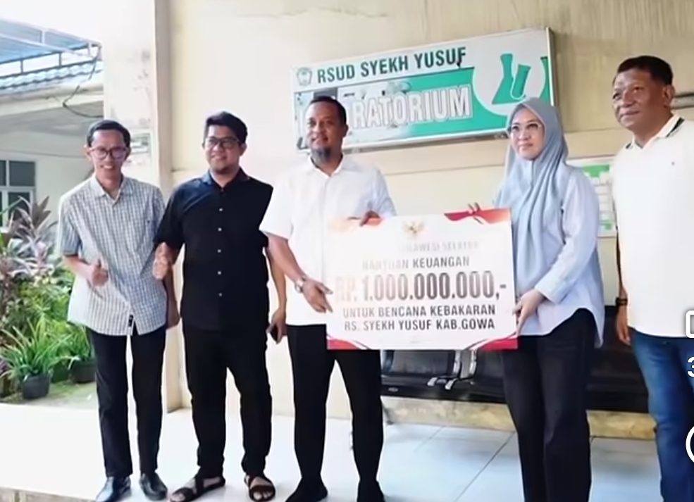 Pascakebakaran RSUD Syekh Yusuf, Gubernur Sulsel Kucurkan Bantuan Rp1 Miliar