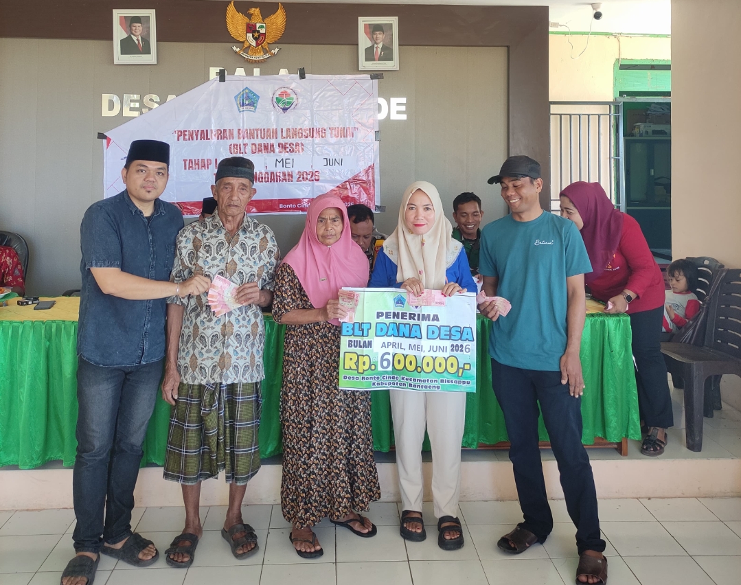 Salurkan BLT Ke KPM, Pemdes Bonto Cinde Pastikan Tepat Sasaran dan Transparan