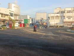Material Batu Kapur di Bundaran Pinisi Dinilai Membahayakan Pengguna Jalan