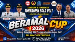 Beramal Cup 2026 Resmi Bergulir, Klub Voli Terbaik Sulsel Siap Adu Gengsi