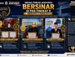 Pemkab Jeneponto Kembali Torehkan Tiga Prestasi PKN Tingkat II, Tiga Inovasi Bersinar