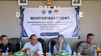 Warga Bonto Cinde Sampaikan Aspirasi dalam Musyawarah RKPDes 2027