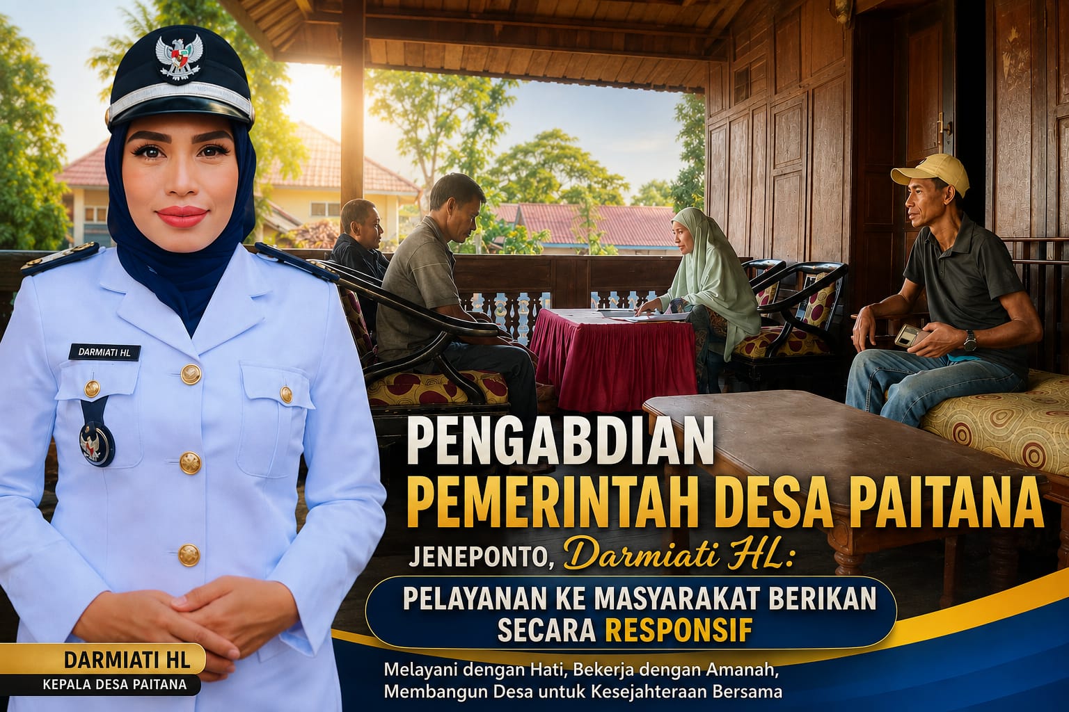 Kades Paitana Darmiati HL Tegaskan Pelayanan Warga Tetap Berjalan 24 Jam