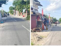 Tumpukan Bata di Dampang Dinilai Bahayakan Pengendara