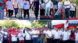 Bupati Paris Yasir Lepas Jalan Sehat Bahagia, Ratusan Warga Meriahkan HUT RI ke-81
