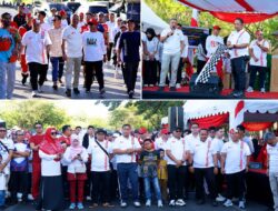 Bupati Paris Yasir Lepas Jalan Sehat Bahagia, Ratusan Warga Meriahkan HUT RI ke-81