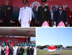 71 Paskibra kecamatan Gantarang Sukses Kibarkan Merah Putih di HUT RI ke-81