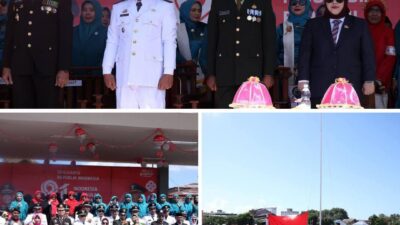 71 Paskibra kecamatan Gantarang Sukses Kibarkan Merah Putih di HUT RI ke-81