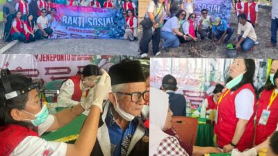 Cek Kesehatan dan Tanam Pohon, SMGT Sapa Warga Desa Lentu Jeneponto